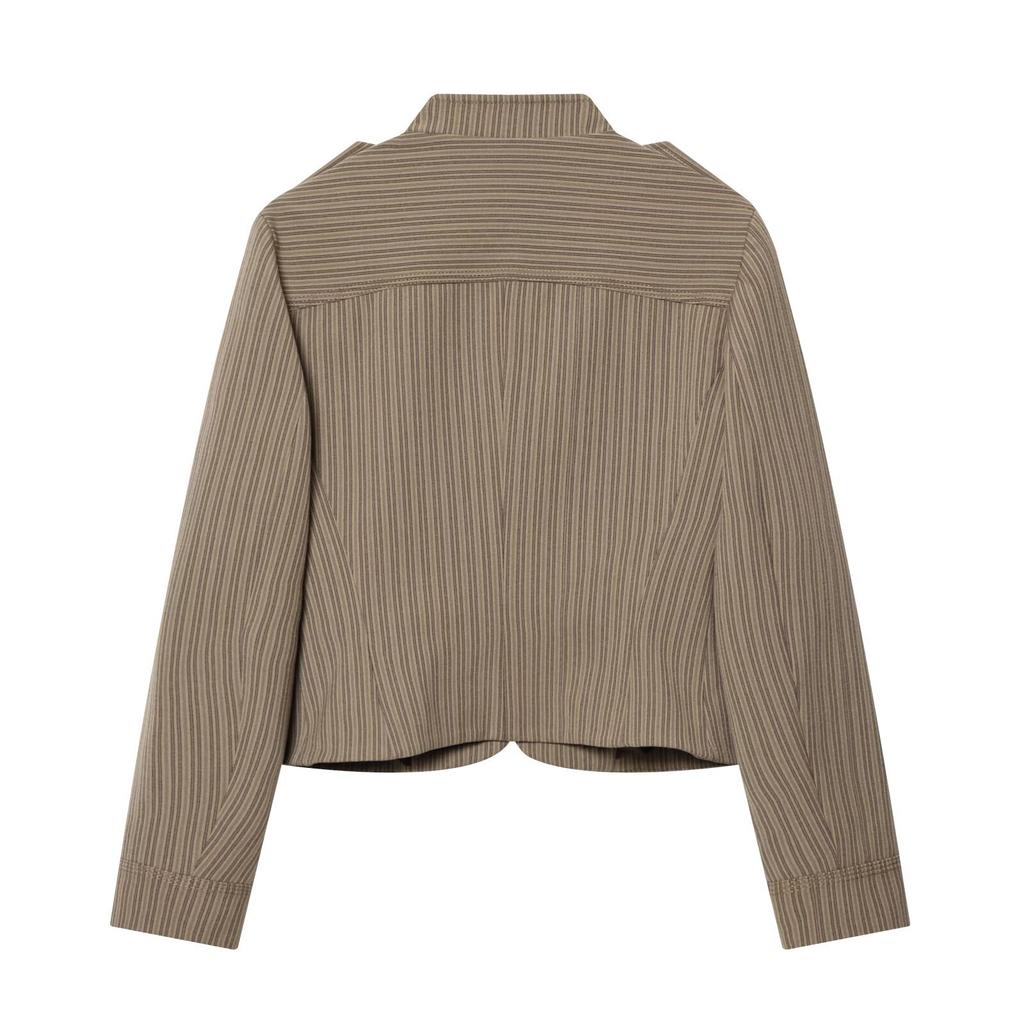 European and American style, new women's clothing, foreign style striped slim-fitting blazer, pinstriped Capri pants