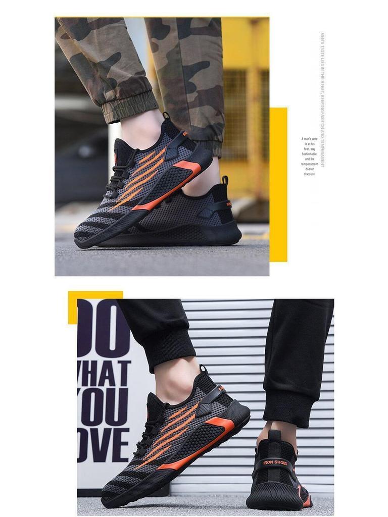 Breathable Steel Toe Safety Shoes - Anti-Smash, Anti-Puncture, Soft Sole, Comfortable Work Shoes for Men