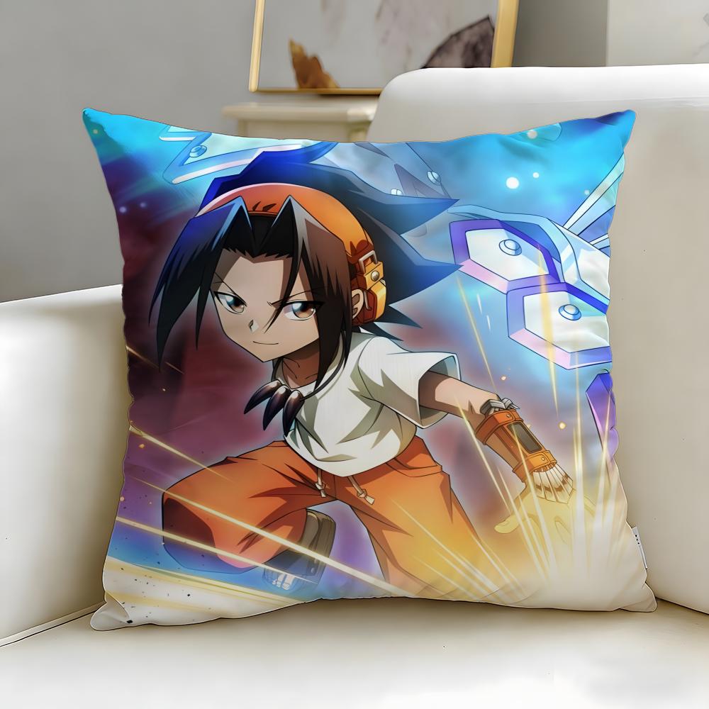 anime Shaman King Cushion Cover Soft EasyWash Pillow Case Versatile for Couch Bed Travel and Office
