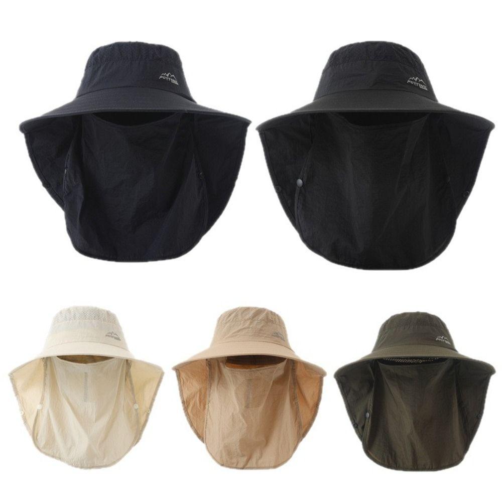 Quick Drying Fisherman's Hat Removable Face Mask Hat Fashion Male Sun Hats Unisex