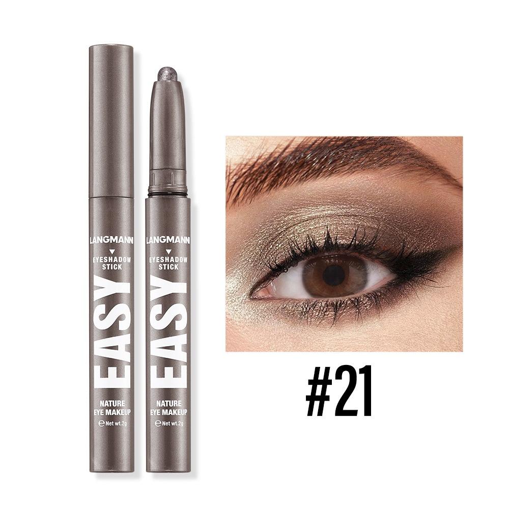 Monochrome Eye Shadow Stick Waterproof Lasting Highgloss Metallic Pearlescent Matte Eyeshadow Lying Silkworm Eyeliner Pen Makeup