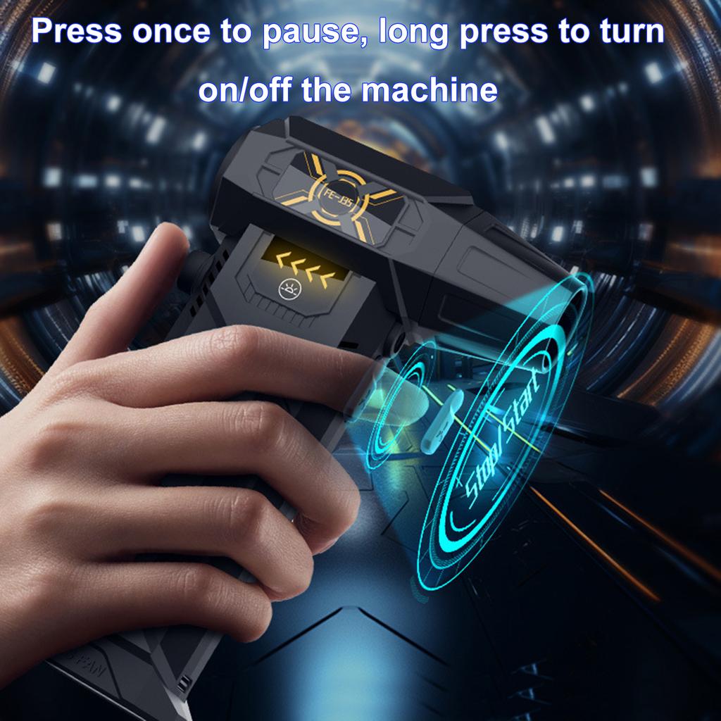 Electric Air Duster Turbo Fan 8000mAh Battery High Power LED Light Touch Control Brushless Motor