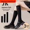 Women's Summer Thin Knee-High Compression Socks for Slim Legs - Kids Sports JK Style Mid-Tube Stockings