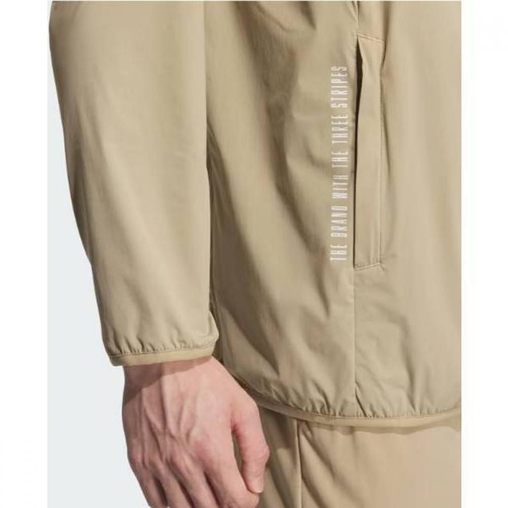 Adidas Golf Golf Windlady Long Sleeve Polo Shirt Im6422 Beige