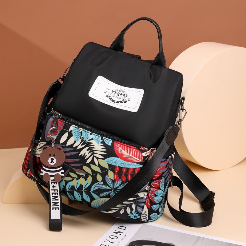New Women's Backpack Fashion Printed Casual Commuter School Bag Large Capacity Anti-theft One Shoulder Lightweight Travel Backpack