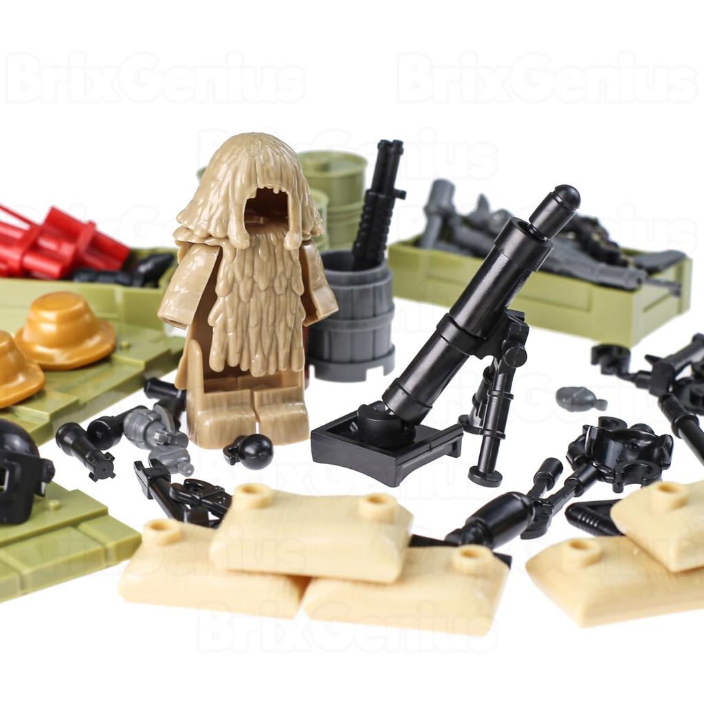 Ylutex 180-Piece Military Weapon Pack Accessory Kit Toy SWAT Team Building Blocks Toy Army Equipment Gear Set with Accessories Compatible with Key