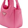 Prada Сумка-тоут из ткани Re-Nylon с эмалированным треугольным логотипом и магнитной застежкой Женские сумки-тоут Розовый 1BA359_RCCJ_F0638_V_OVM