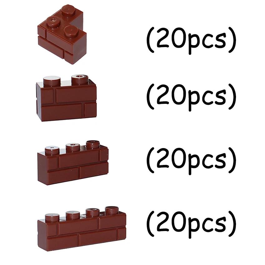Сделай сам Строительные кубики MOC Толстые стеновые блоки Фигурки Город Обучение Креативность Игрушки идеально подходят для Детей Традиционное измерение