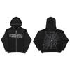 Big Spider Web Rhinestones Butterfly Y2K Full Face Zipper Hoodies&Sweatshirt Oversized Gothic Men's Women's Streetwear Coat Tops