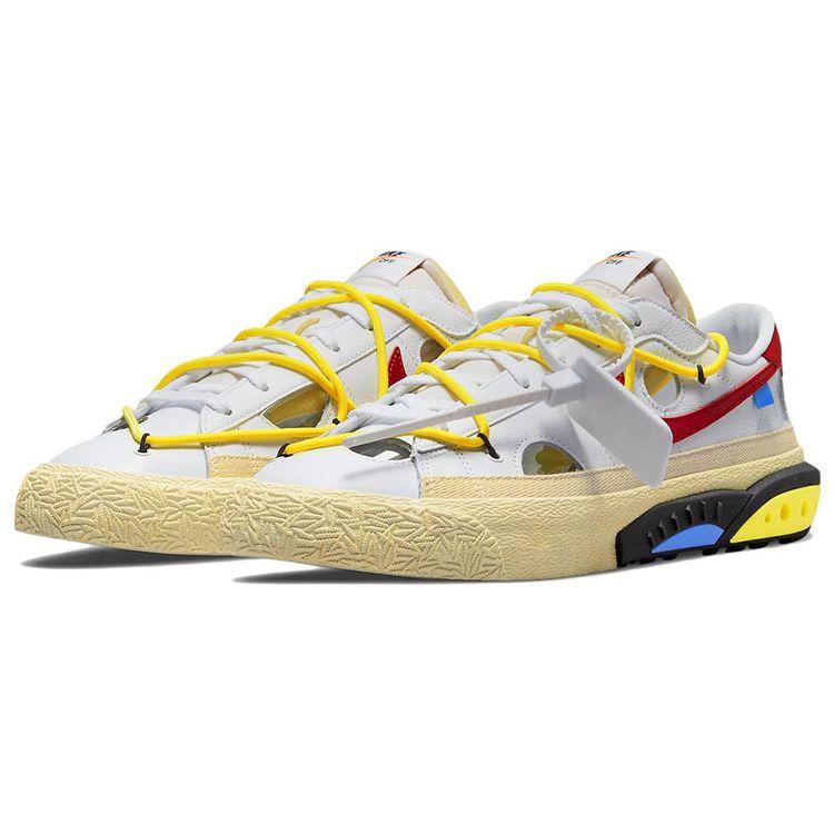 Off-White X Nike Blazer Low White University Red Unisex Sneakers DH7863-100