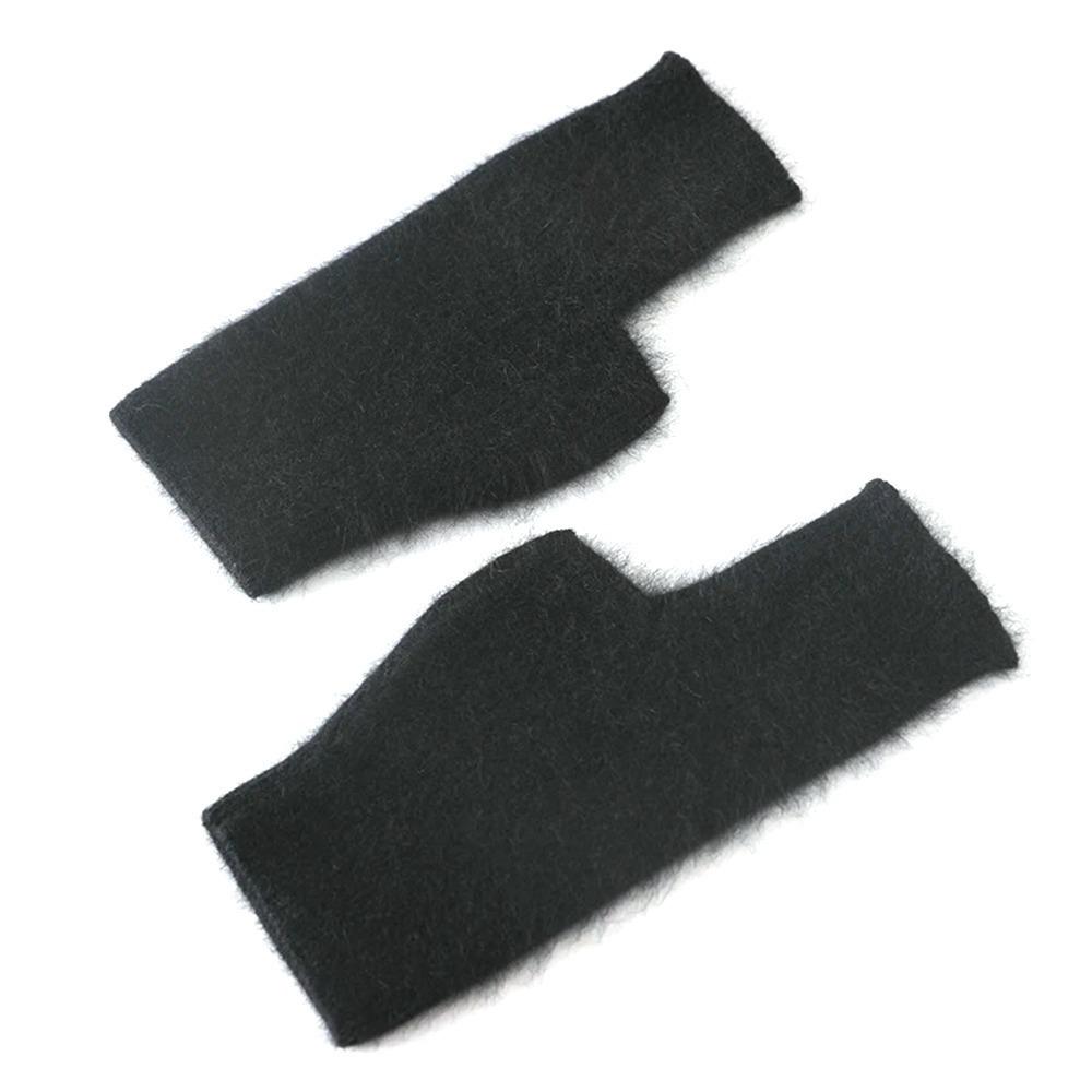 Wool Mink Cashmere Gloves Fingerless Wrist Gloves Protable Knitted Wool Glove  Autumn