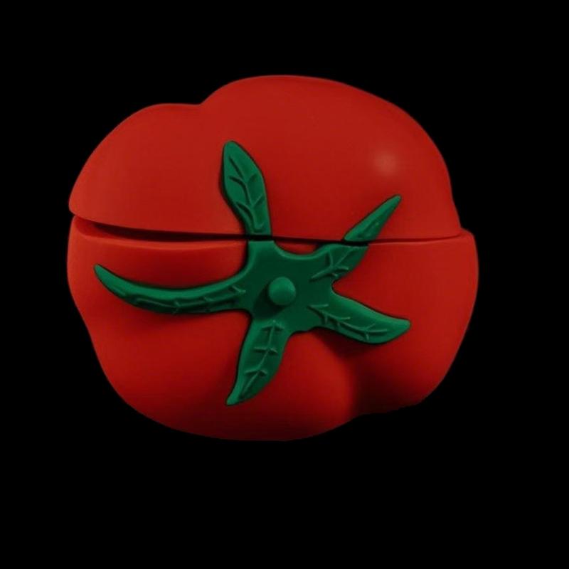 Креативный маленький чехол для наушников Tomato для Airpods 4, беспроводная гарнитура Bluetooth, защитный чехол из ТПУ