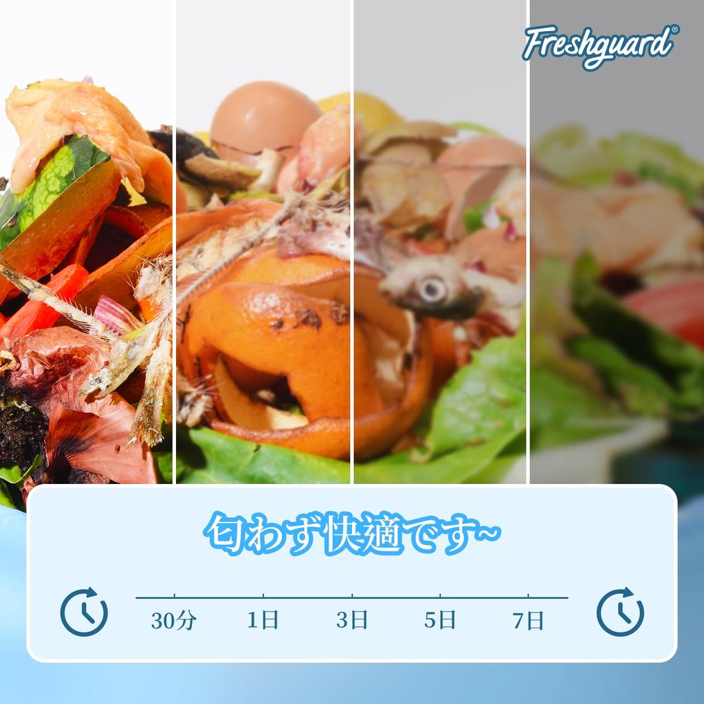 Freshguard 90 Дезодорирующая пленка для утилизации мусора, прочный автомобильный кухонный ящик, не пропускающий запахи, мешок без мусора, L, шт., мешок, мешок, структура, без запаха