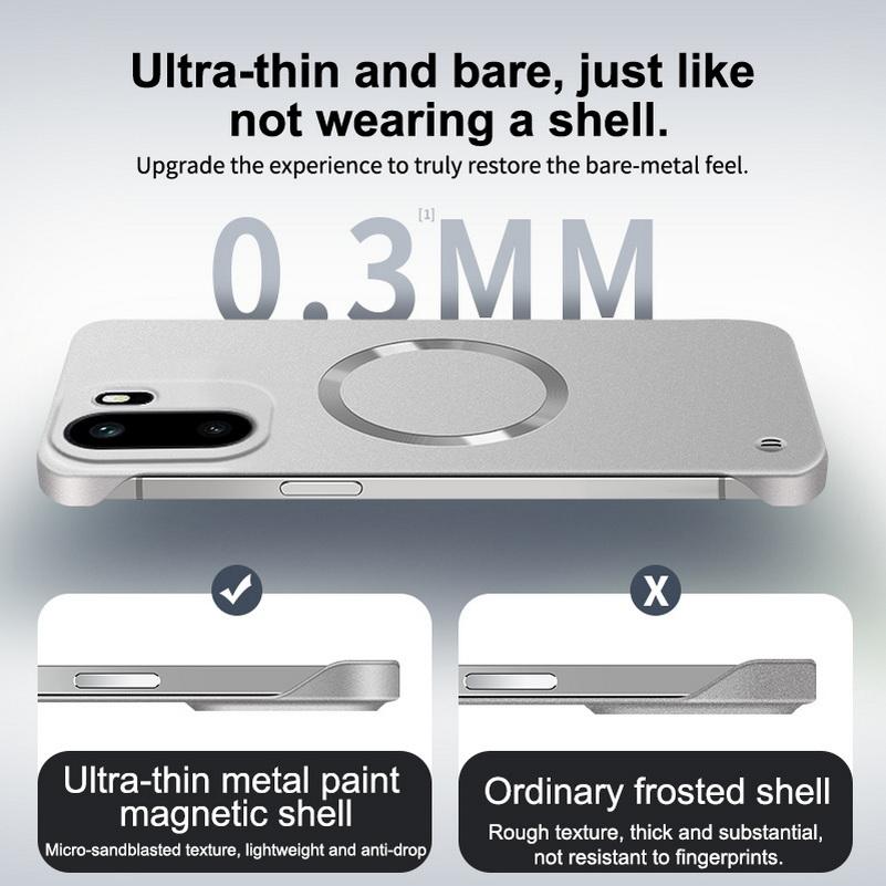 Тонкая рамка с магнитным чехлом Magsafe для OnePlus Ace 6T 6 5 Pro 3 2 One Plus 15 13s 13R 13t 12 Ультратонкая защитная крышка для камеры