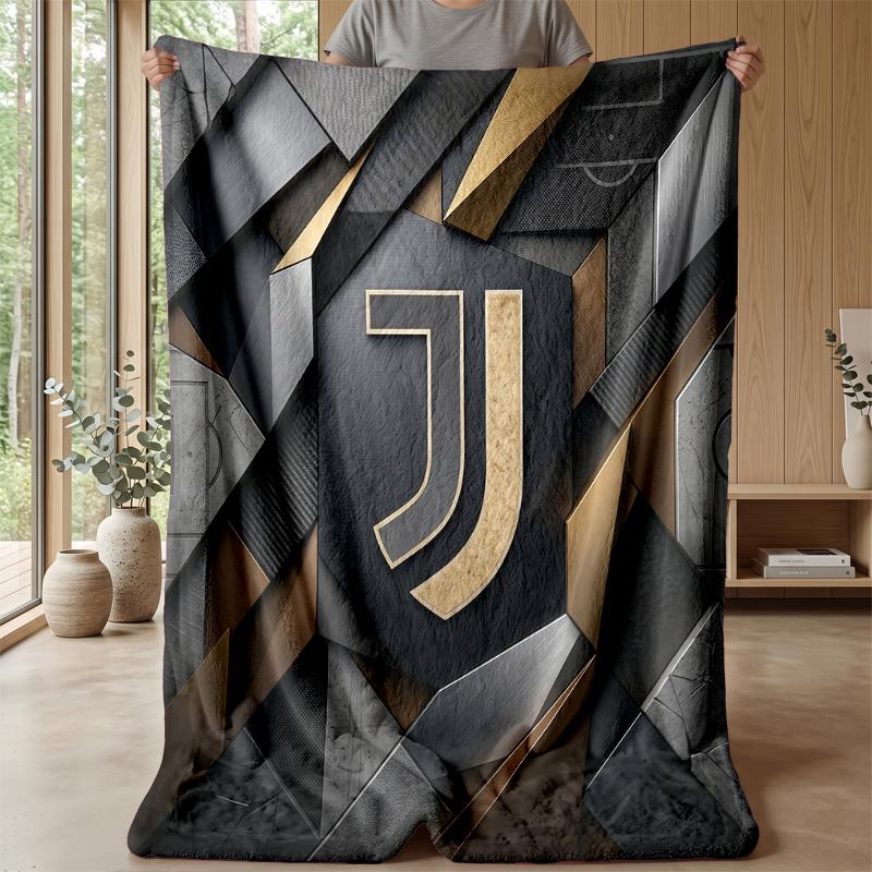 Juventus FC Theme blanket Soft Flannel Blanket Plush Throw Blanket Cozy Sofa Bed Blanket for Home Decor