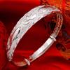 Charm Trend 999 стерлингового серебра Рыбы Игра Лотос Браслеты Браслет для женщин Классическая мода вечеринка свадьба ювелирные изделия Подарки