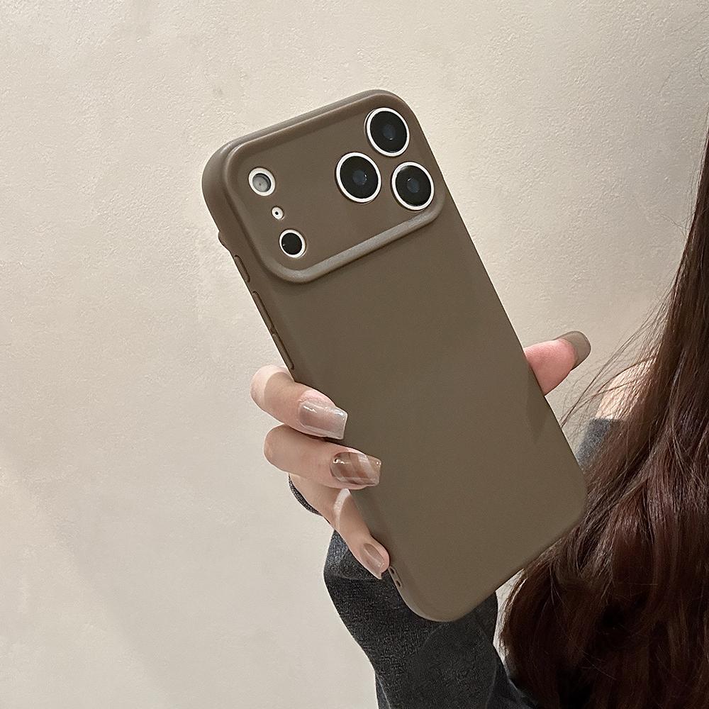 Силиконовый противоударный чехол для телефона для Iphone 17 Air 16 Pro Max 15 Plus 14 Pro 13 12 11 Защита объектива камеры Минималистичный Полностью закрывающийся Матовый чехол