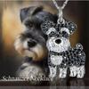 Rhinestone Dog Pendant Necklace Maltese Dog Pet Pendant Jewelry Exquisite Dog Necklace  Gifts