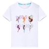 Футболка с принтом Winx Cartoon 100% Cotton для детей, мальчиков 10 лет, аниме Winx, короткие милые топы, одежда для девочек, футболка Y2K Pride, детская одежда