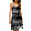 Summer Women's Dress Sexy V-neck Suspender Polka Dot Print A-line Dress