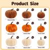 9pcs Velvet Artificial Pumpkins 3 Size Mixed for Halloween Party Thanksgiving Home Table Decoration Autumn Fall DIY Craft Wreath