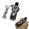 7 In 1 Emergencies Survival Whistle with Compass Thermometer LED Light Magnifier Mirror Survival Tool Easy To Carry