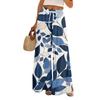 Women's Loose Casual Floral Print Wide Leg Pants With Elastic Waist Drawstring And Pocket Pants