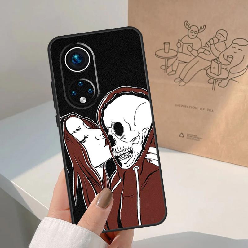 Чехол 'Поцелуй Черепа' для Honor Magic 7 Lite 5 6 8 Pro Чехол для Honor 400 200 90 70 50 X8a X8b X9a X9b X9c