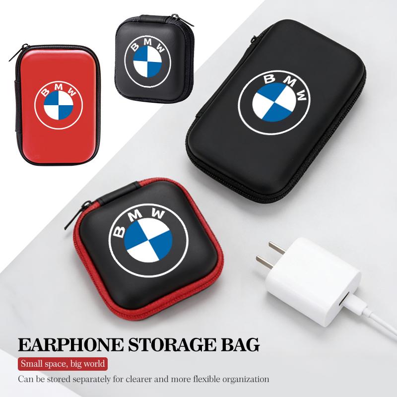 HBSW4 Car Portable EVA Storage Earphone Cable Case Bluetooth Bag For BMW Performance M E87 E30 E46 E28 F35 G20 E93 F20 X3 X