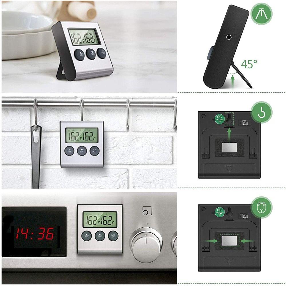Беспроводной таймер для гриля с дистанционным управлением, зонд из нержавеющей стали, цифровой кулинарный термометр, кухня