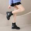 Autumn and winter new women's pu leather boots quack good to wear large size small leather boots waterproof table versatile tide
