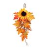 Осенний День благодарения Подсолнух Тыква Настенный Декор Дома Искусственный Кленовый Лист Дверной Подвесной Гирлянда Украшение