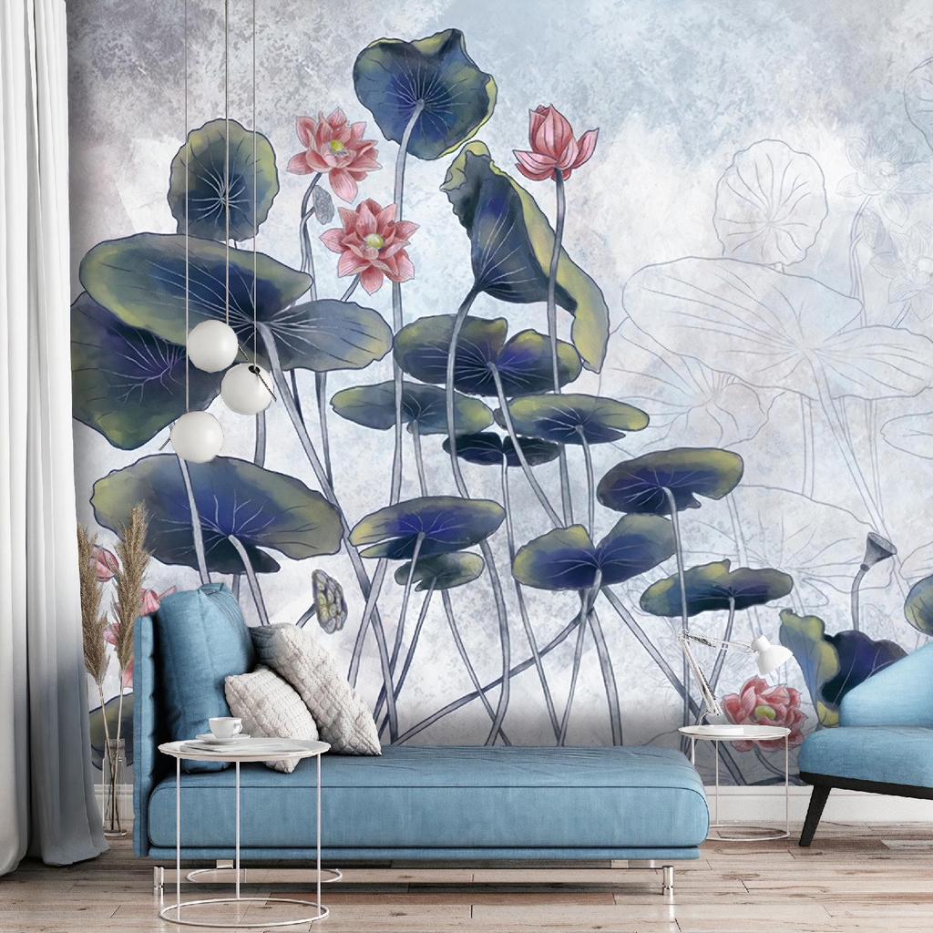 Wallpaper Red Water Lily