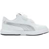 Puma Evolve Court V Comfortable Versatile Durable Breathable Low-Top Kids Skate Shoes Kids Skate Shoes White Silver 404315-11