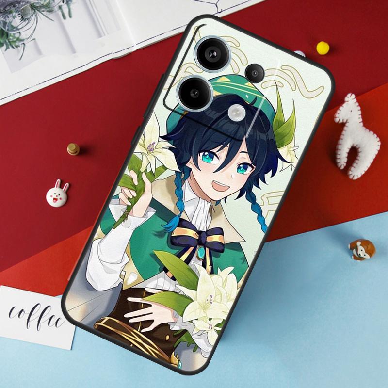 Чехол Genshin Impact Venti для Xiaomi Redmi 12 13C 12C 10C 9C Redmi Note 13 9 10 11 12 Pro 9S 10S 11S 12S Чехол