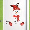 Christmas Stickers Children Cartoon Snowman Refrigerator PVC Window Glass Graffiti Wall Self-adhesive