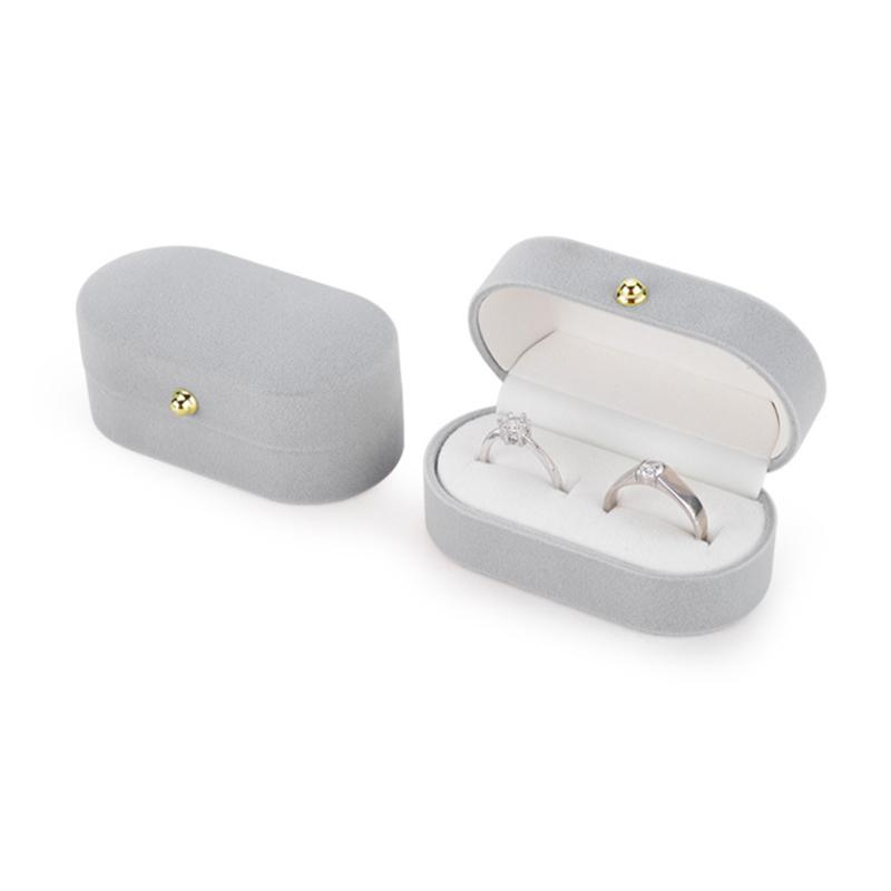 Бархатная шкатулка для безделушек, шкатулка для колец, органайзер для ювелирных изделий, шкатулка для двойных колец, шкатулка для драгоценностей