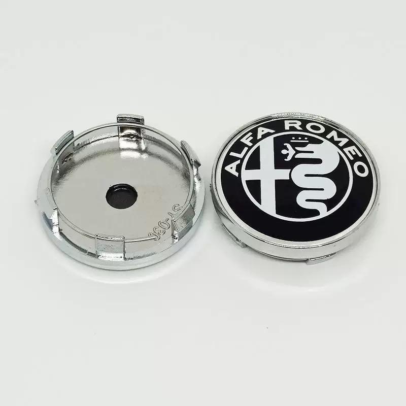 For Alfa Romeo 4PCS Car Wheel Center Hub Caps Cover For Alfa Romeo Giulia Stelvio Giulietta 156 159 147 Mito Tonale Brera Disco