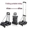 Portable Folding Push Truck Trolley Luggage Flatbed Cart Car Travel Portable Luggage Trolley
