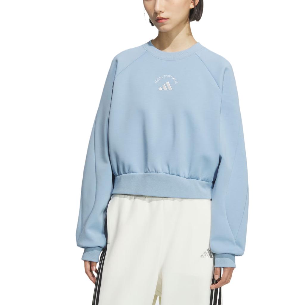 Adidas Loose Fit Short Comfortable Crew Neck Sweatshirt Women Sweatshirts KC0057