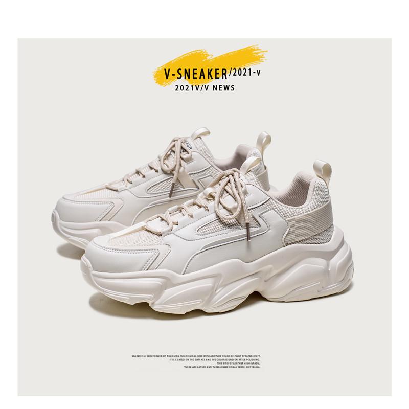 Обувь мужская обувь весна новая мужская спортивная обувь повседневная обувь для бега на платформе увеличивающая рост белая обувь модная обувь для папы