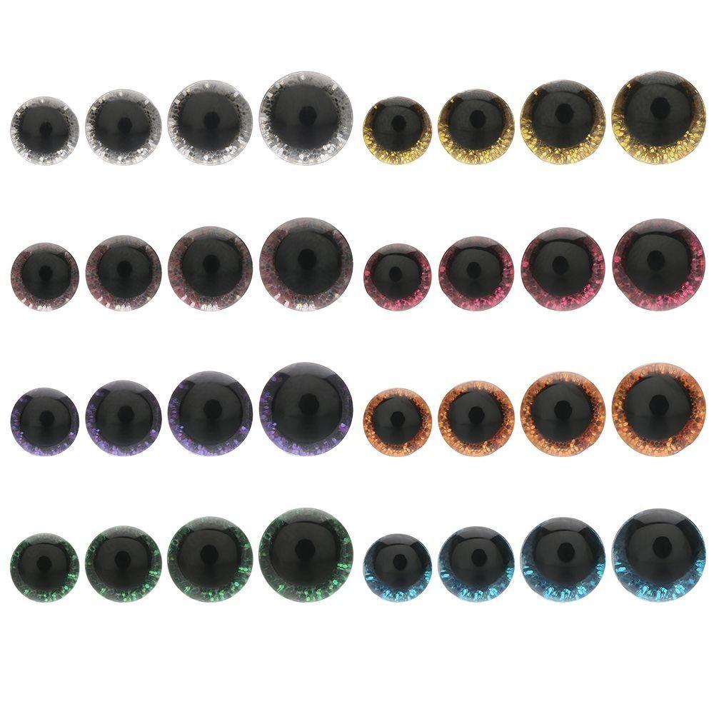 20pcs/10pairs 8 Colors Puppet Crystal Eyes with Washer Glitter Crystal Eyes DIY Doll Accessories