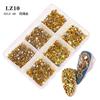 Nail Art Flat Bottom Diamond Mixed Color Champagne 6 Grid Mixed Batch Nail Diy Jewelry Sticker Diamond Nail Art Jewelry
