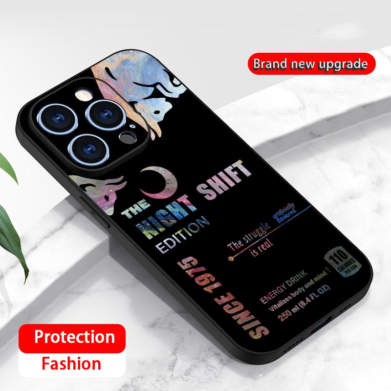 Чехол для телефона Star Bull Energy Drink ночная смена Для iPhone 17 16 16e 15 14 13 12 Plus Mini Pro Max Мягкая черная Ударопрочный чехол