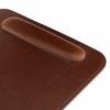 Tapis de souris - LONDO - Modèle avec repose-poignet - Cuir marron - Ergonomique - Surface lisse