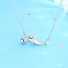 Romantic Little Dolphin Clavicle Necklace S925 Sterling Silver Korean Style Fashionable Simple Sweet Girl Pendant