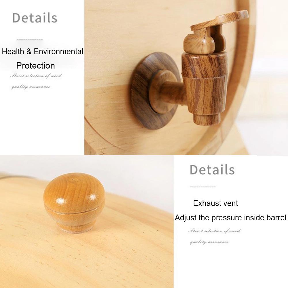 Домашнее пивоваренное деревянное винное бочонок сосновое пивоваренное оборудование для красного вина пивной бочонок кран дозатор ромовый горшок виски вино своими руками 1,5/3 л барный инструмент