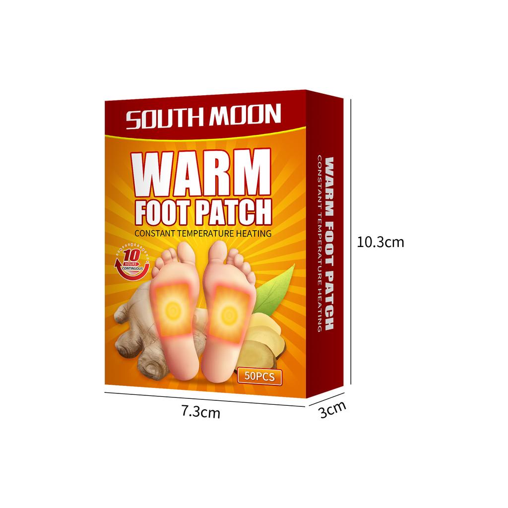South Moon 1 упаковка/50 шт., теплая паста для ног с имбирем, нагревательная теплая паста для ног, теплая детская паста, зимняя теплая и холодная паста для ног