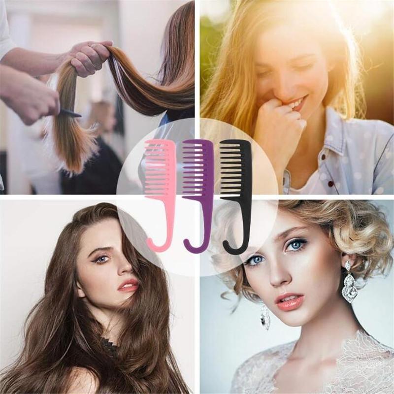 3 Pack Hair Comb Large Wide Tooth Comb Shower Combs Curl Wet Comb for Long, Wet or Curly Hair Detangling Blood Circulation Salon Tool