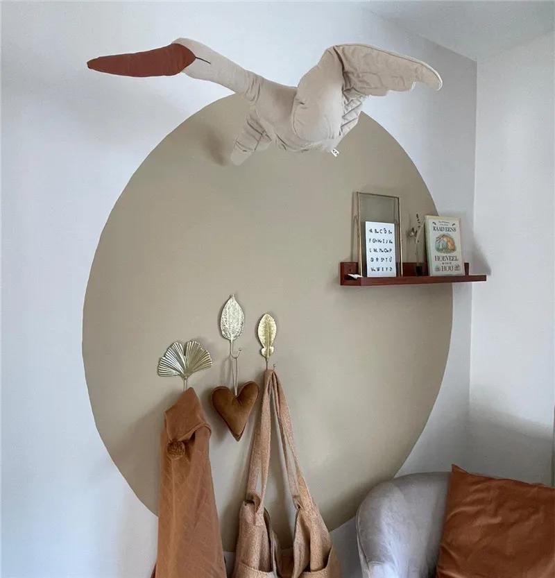 Креативный настенный лебедь плюшевая мягкая кукла тканевая семейная спальня детская комната декор подвесные украшения детская успокаивающая подушка